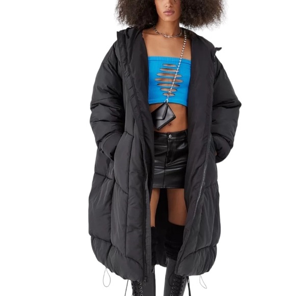 Urban Outfitters Long Puffer Jacket Coat - Picture 7 of 16
